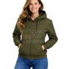 Chaqueta con Capota Térmica Iska Verde Militar Mujer